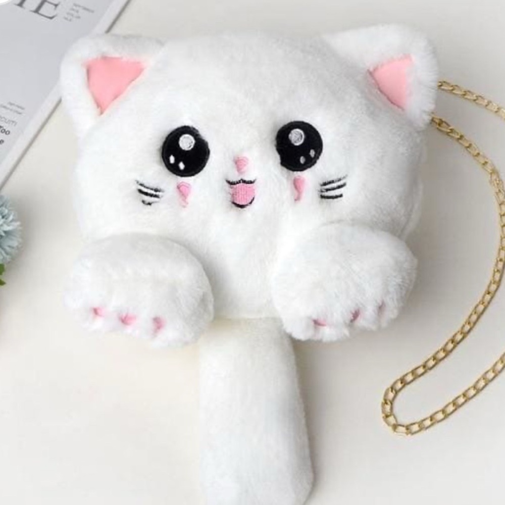 Cute Cat Tail Soft Plush Shoulder Bag View 2